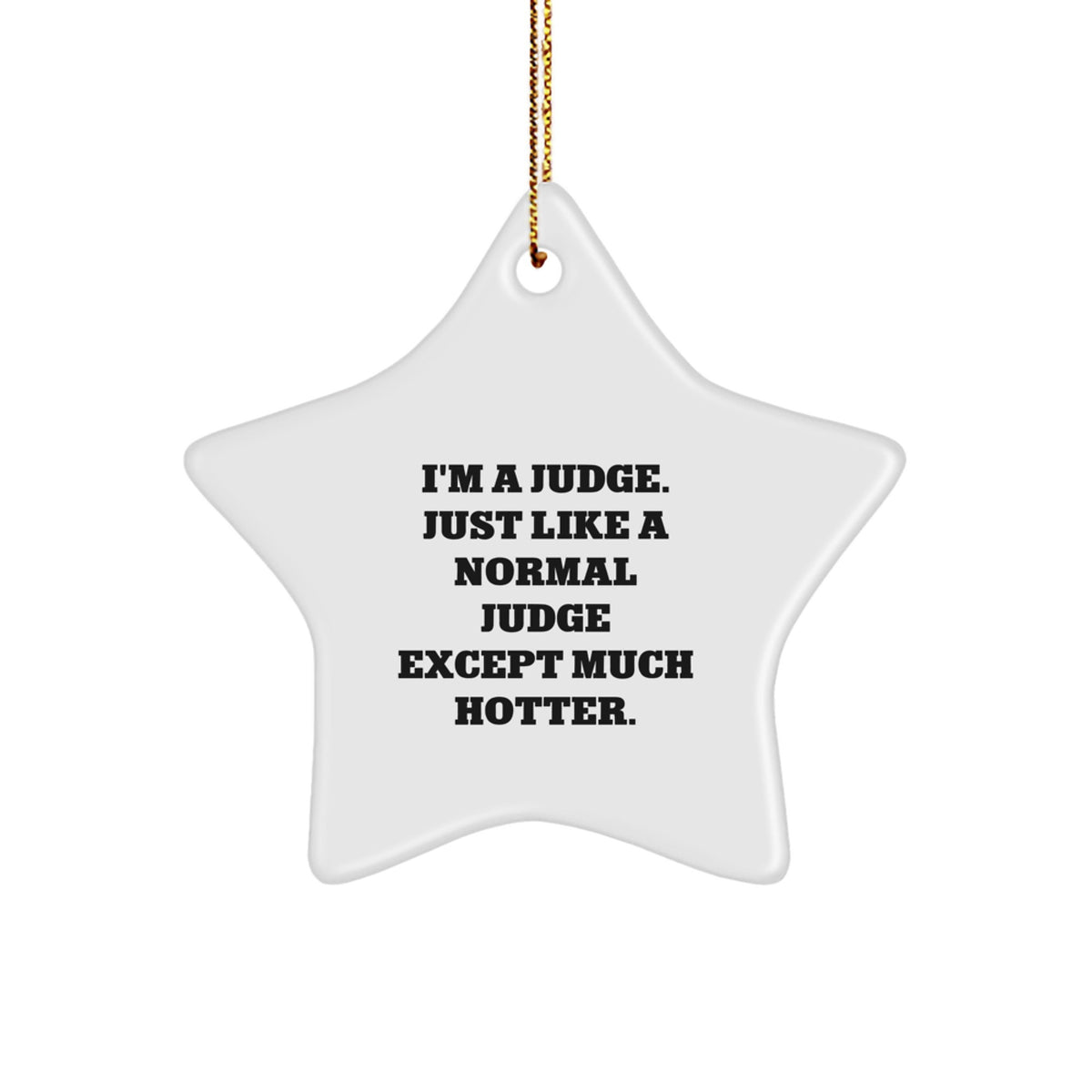 Funny Judge Star Ornament Gifts from Friends for Men Women Judges - Christmas Unique Star Decorations - Image 1