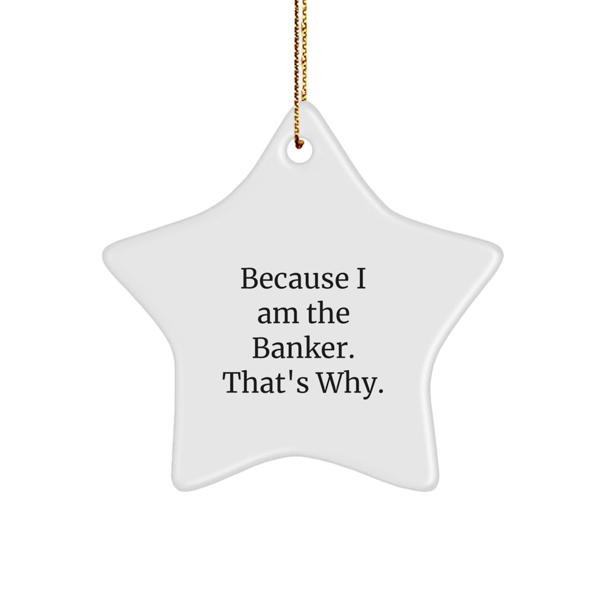 Banker Keepsake Christmas Ornament for Him Gift - Image 1