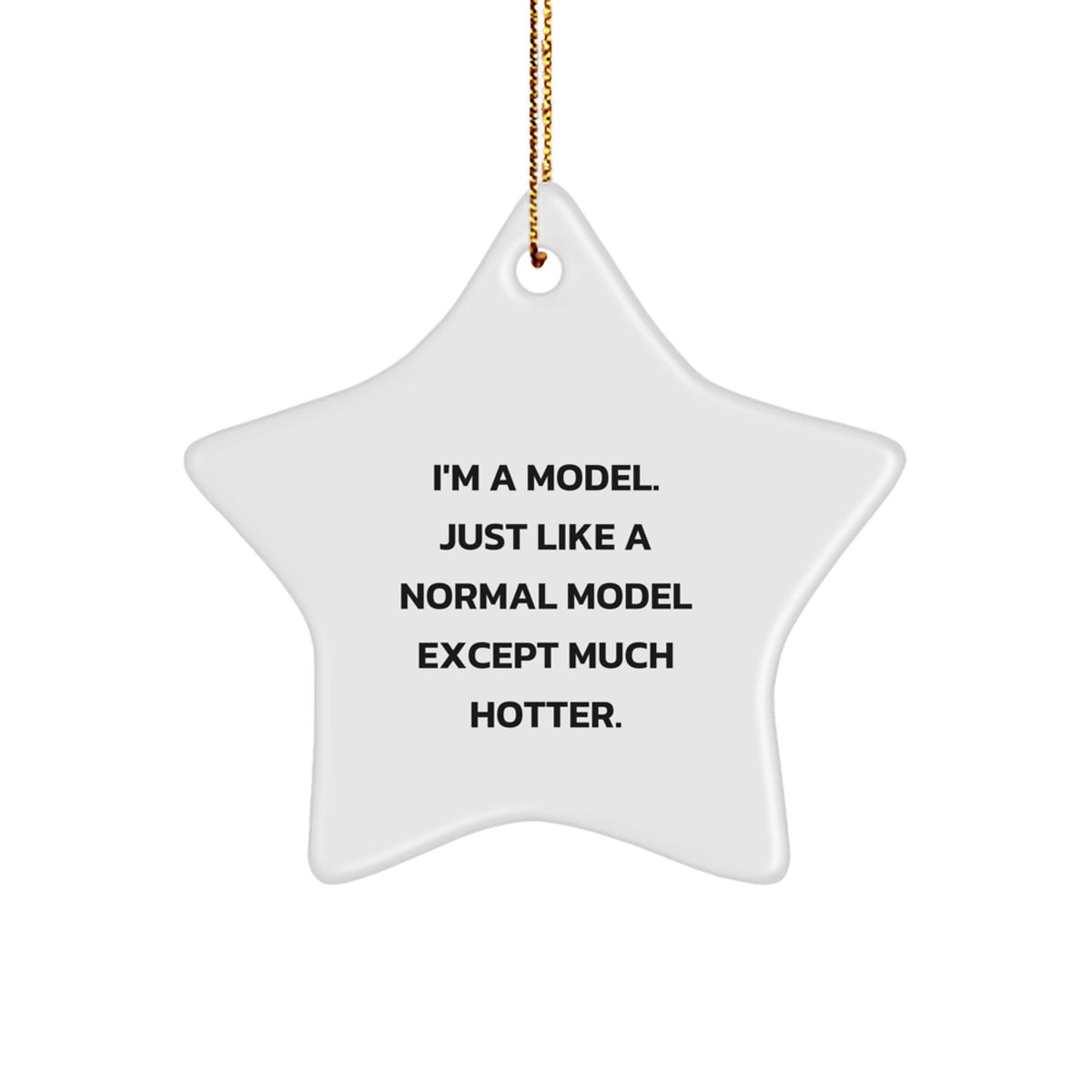 Funny Model Gifts from Friends, Model Star Ornament for Christmas Unique Gifts, Funny Quote Gifts for Model Friends - Image 1