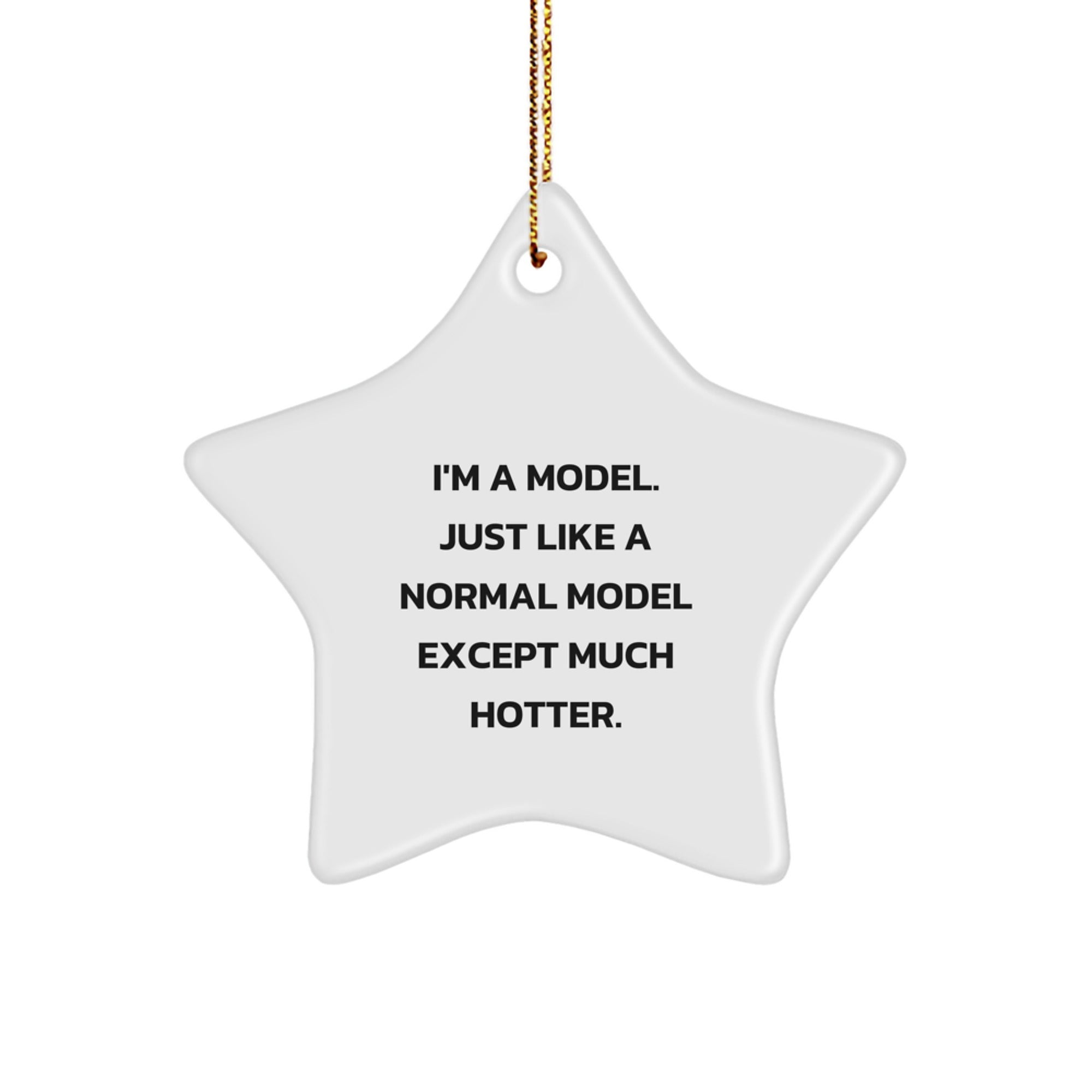 Funny Model Gifts from Friends, Model Star Ornament for Christmas Unique Gifts, Funny Quote Gifts for Model Friends - Image 1