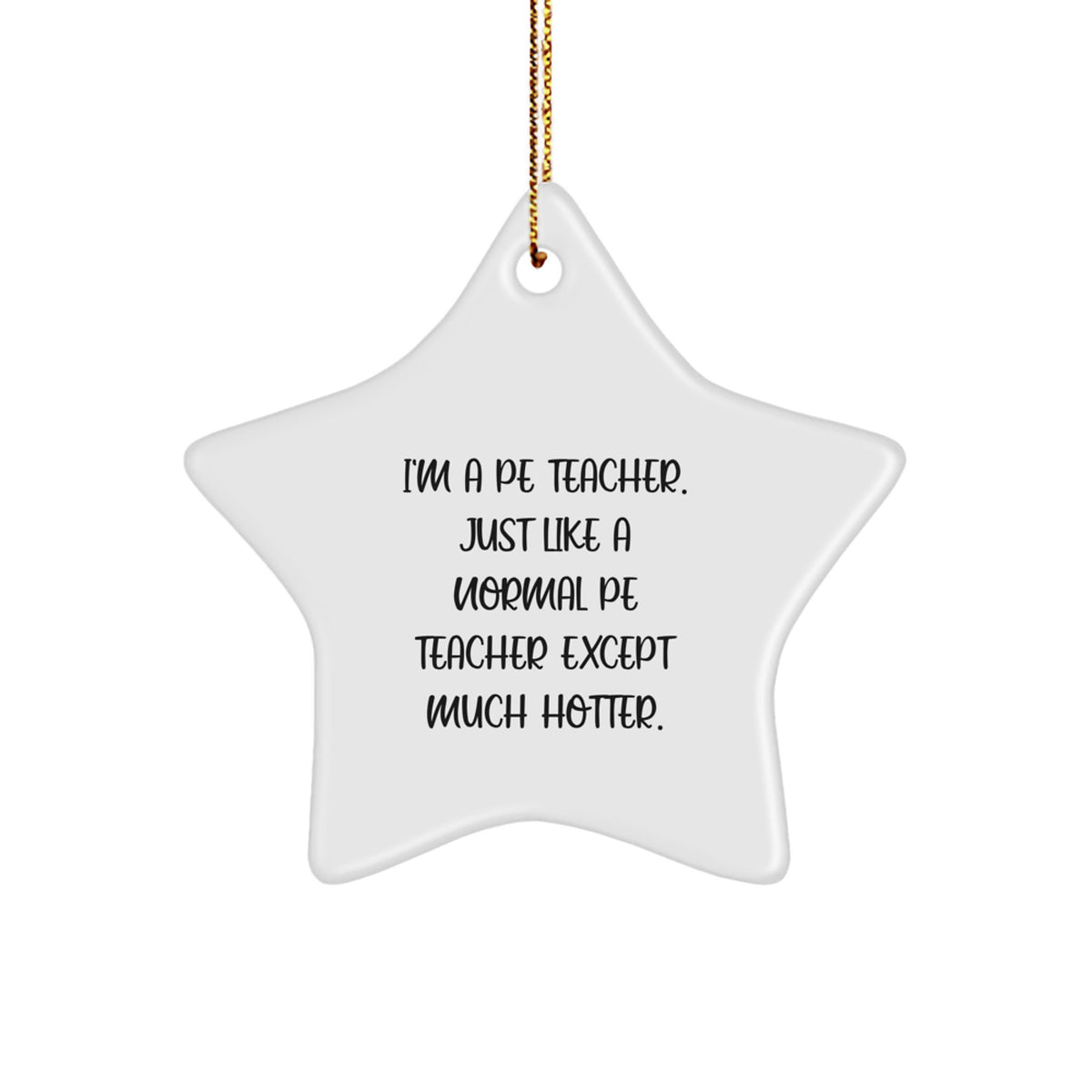 Funny PE Teacher Star Ornament Gifts from Friends - I'm A PE Teacher - Image 1