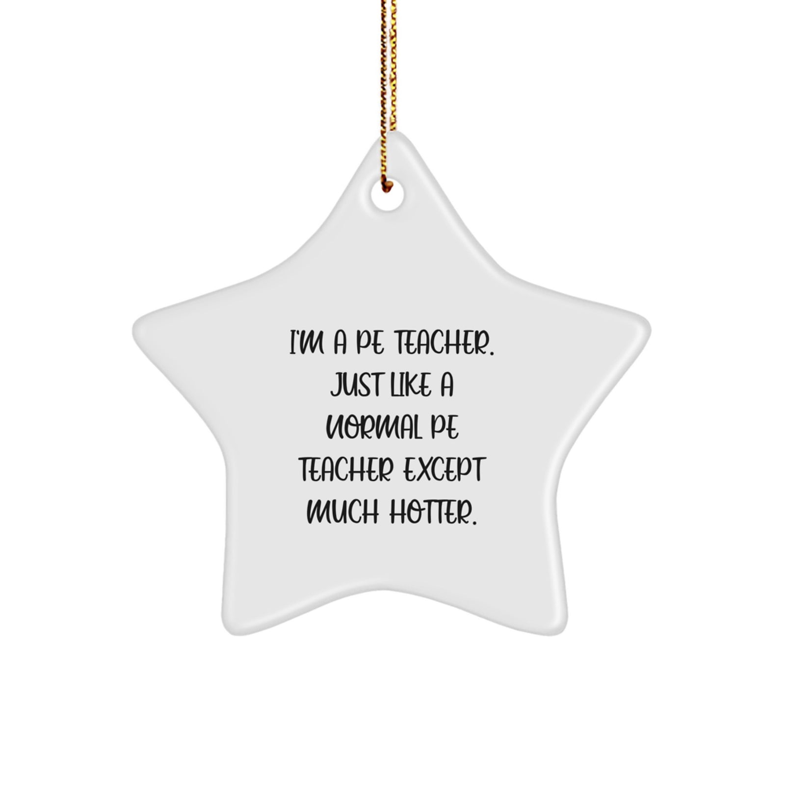 Funny PE Teacher Star Ornament Gifts from Friends - I'm A PE Teacher - Image 1