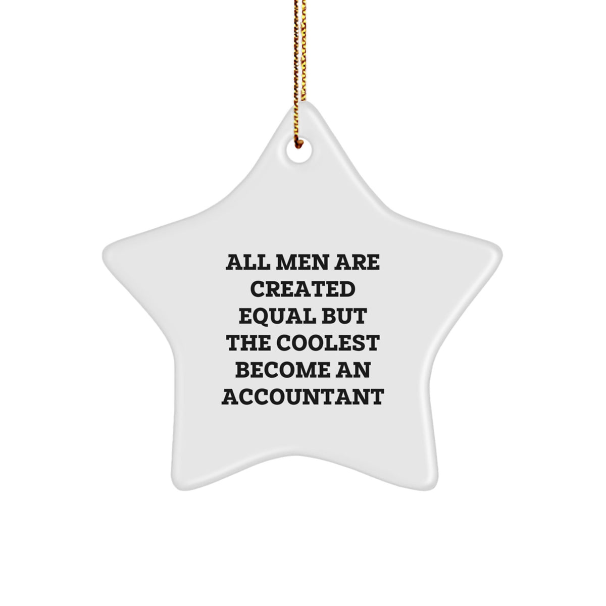 Unique Funny Accountant Gifts from Men for Christmas Unique Star Ornament - Image 1