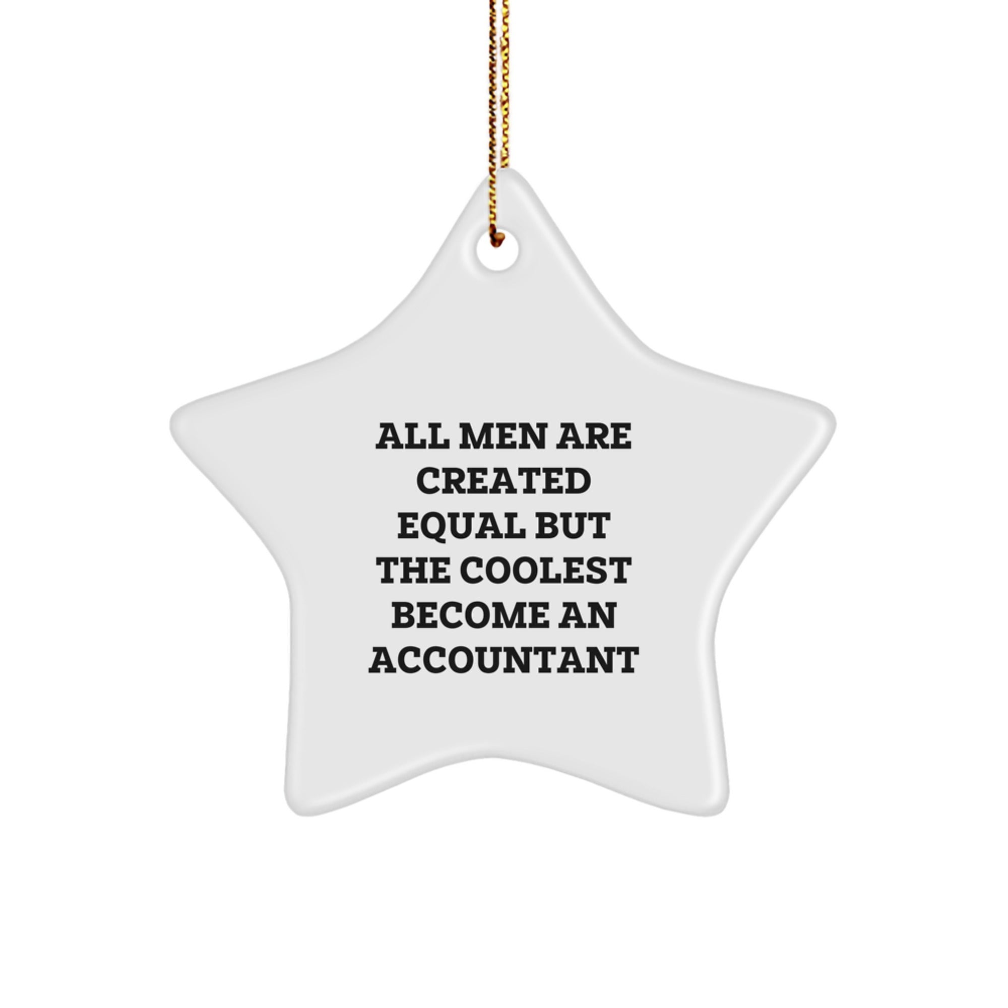 Unique Funny Accountant Gifts from Men for Christmas Unique Star Ornament - Image 1