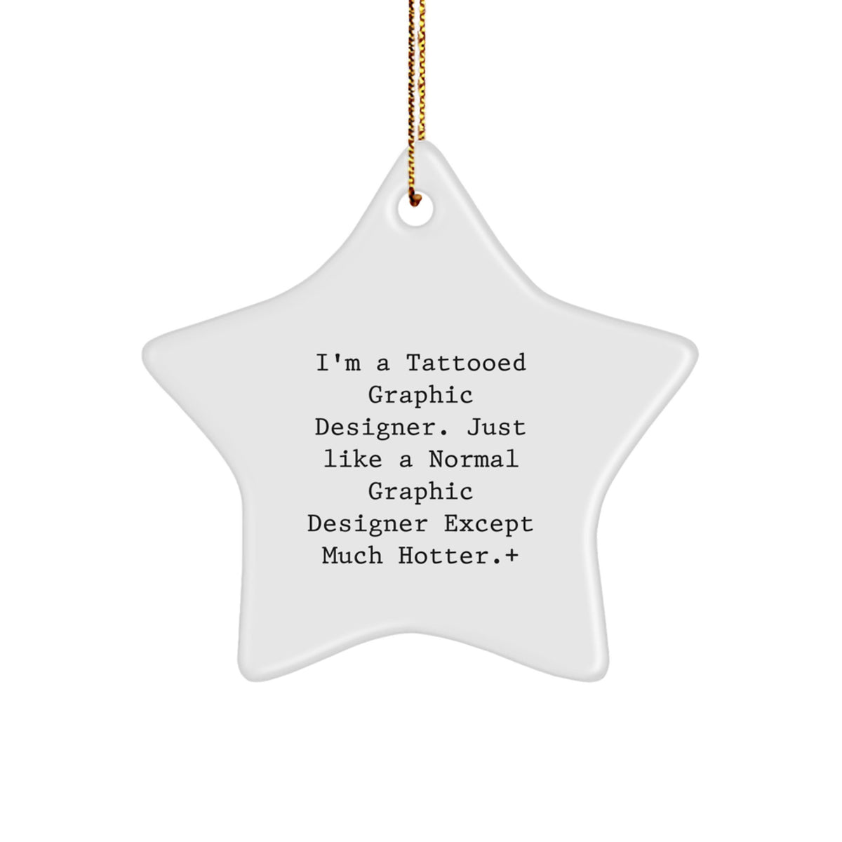 Graphic Designer Star Ornament Keepsake for Him Christmas Gift - Image 1