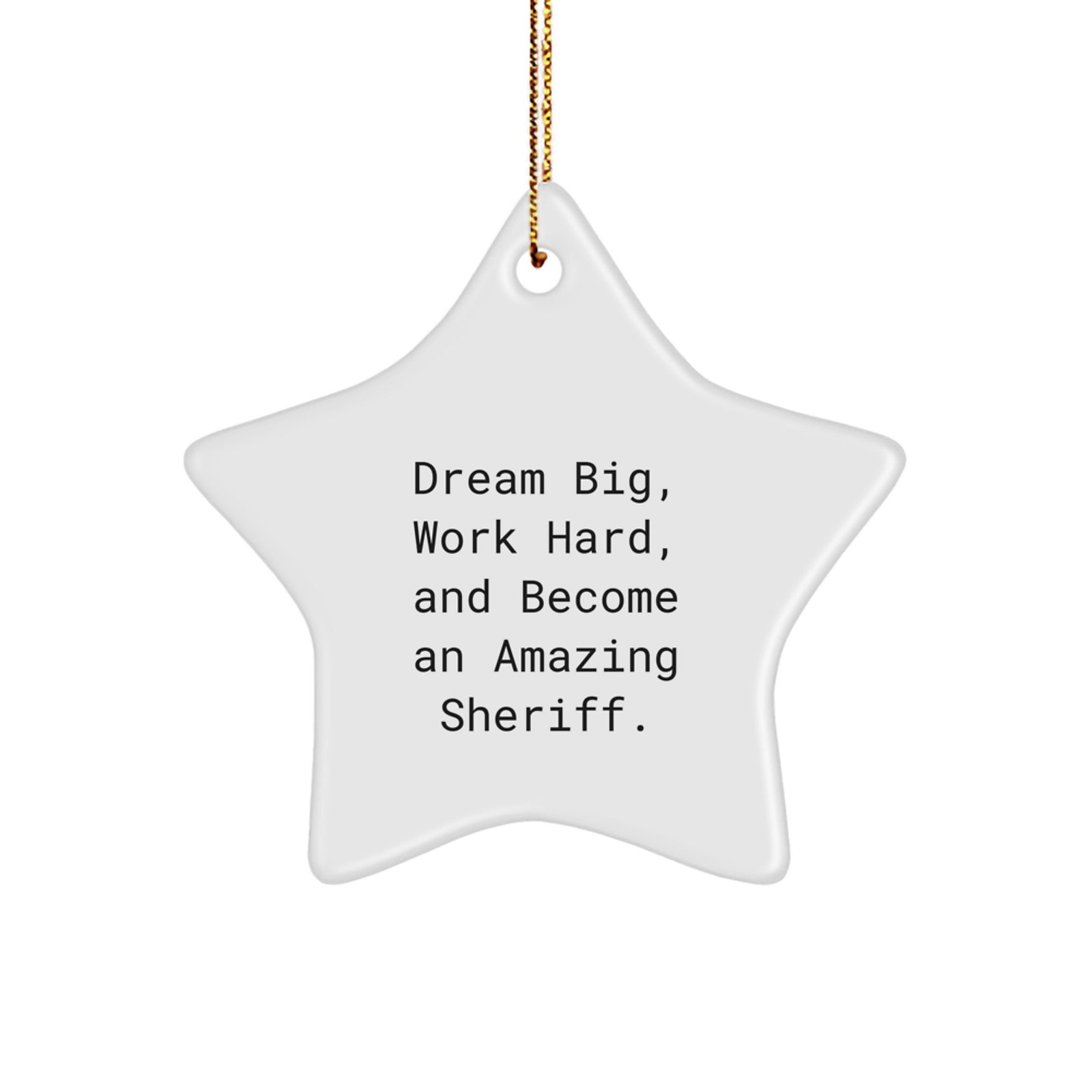 Funny Sheriff Star Ornament Gifts from Family to Sheriff Men on Christmas Unique Gifts - Image 1