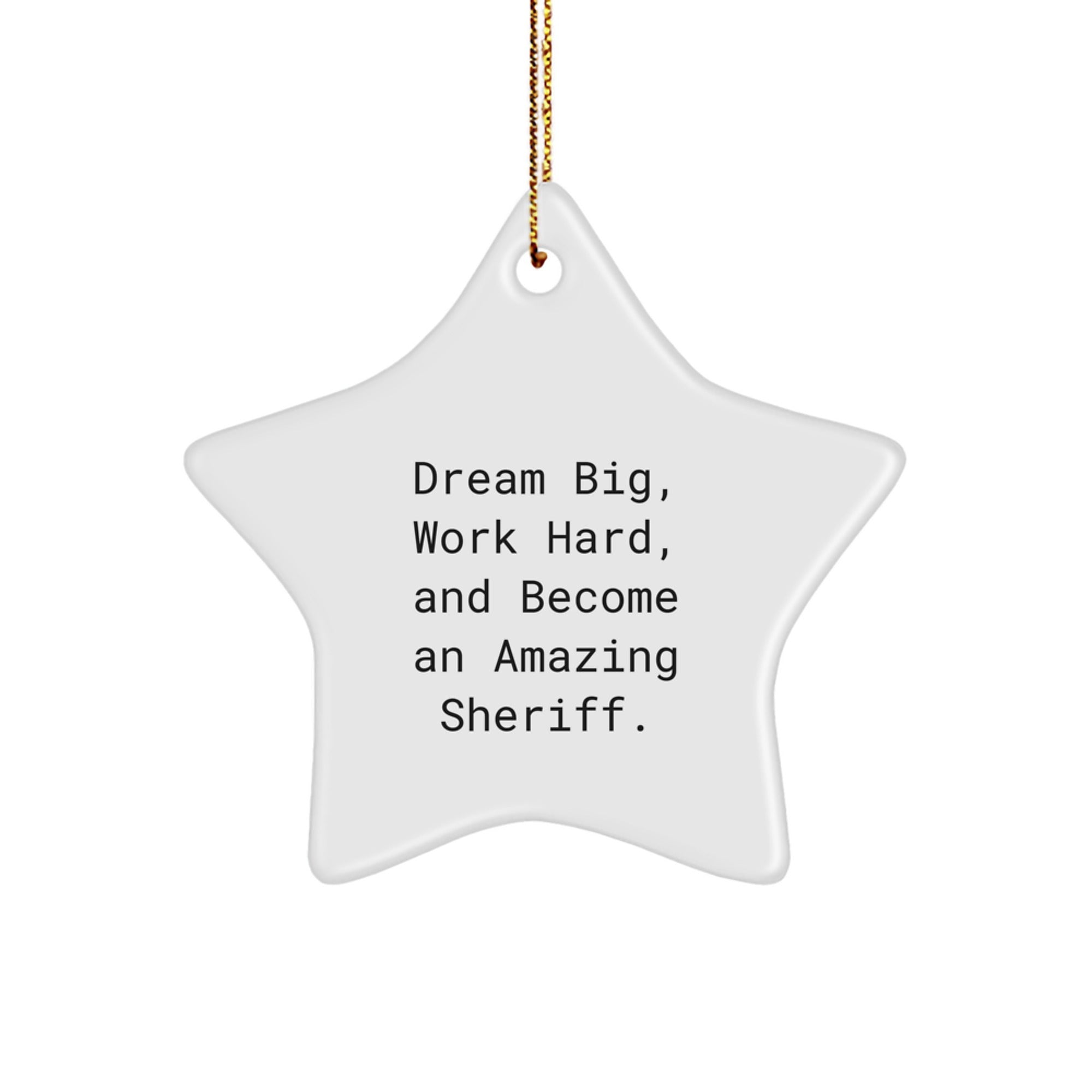 Funny Sheriff Star Ornament Gifts from Family to Sheriff Men on Christmas Unique Gifts - Image 1