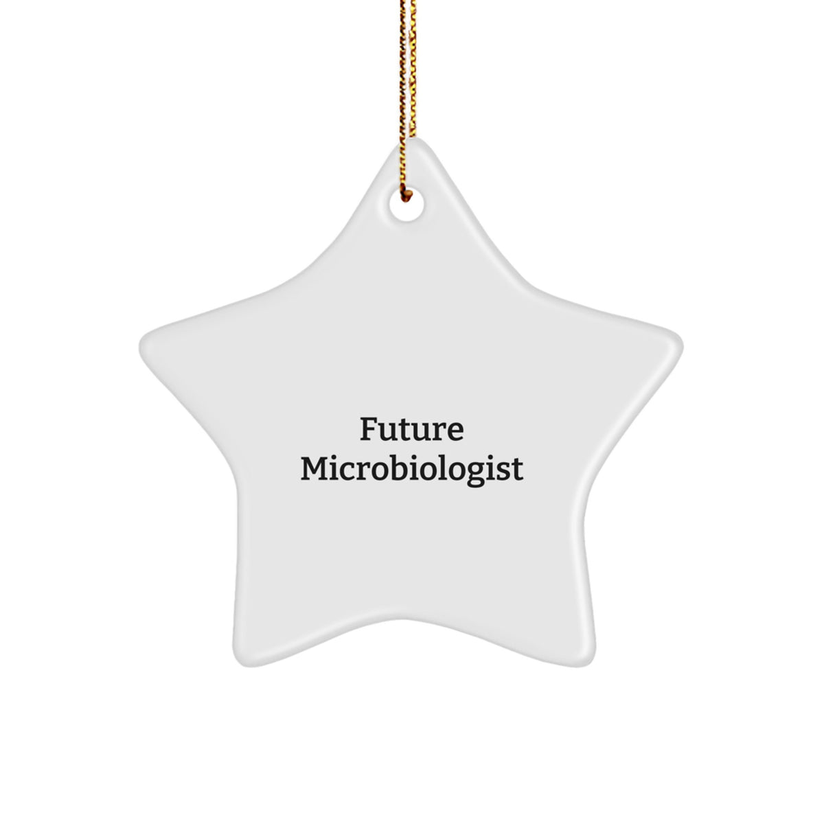 Microbiologist Star Ornament - Future Microbiologist Christmas Unique Gifts from Family to Friends - Inspirational Quote Star Shaped Decorations for Home Offices - Image 1