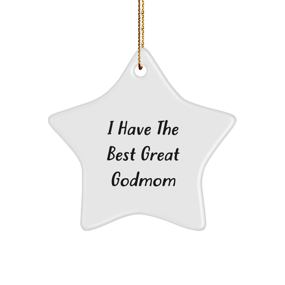 Funny Godmom Star Ornament, Gifts from Men to Women, Christmas Unique Gifts for Godmom - Image 1