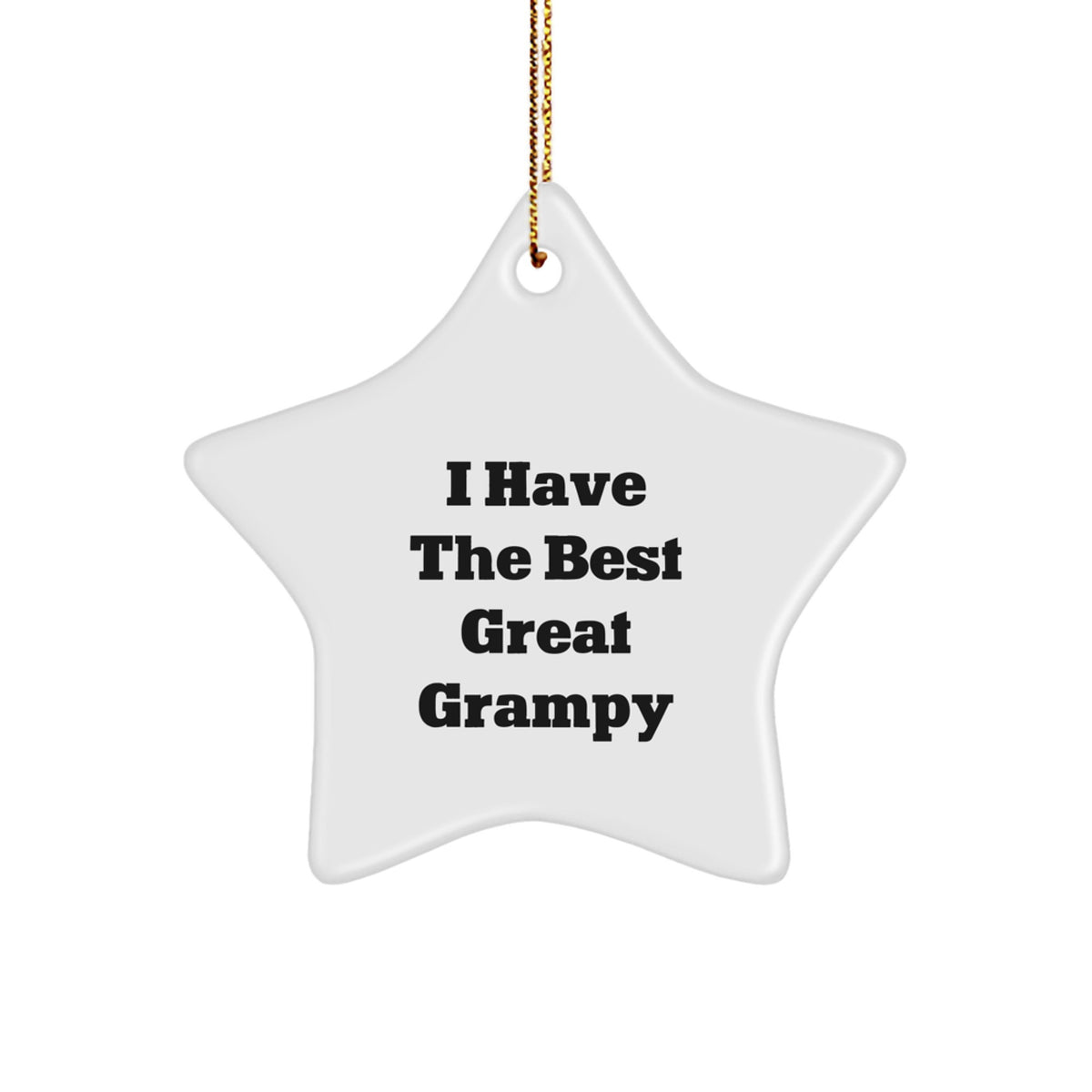 Funny Grampy Gifts for Men, Unique Star Ornament, Great Grampy Quote, Christmas Unique Gifts from Family - Image 1
