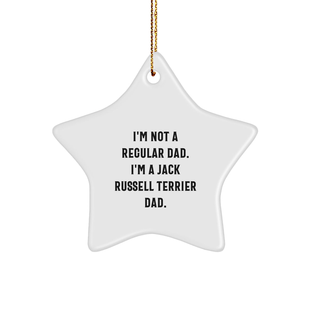 Funny Jack Russell Terrier Dad Star Ornament Gifts from Men to Friends for Christmas Unique - Image 1