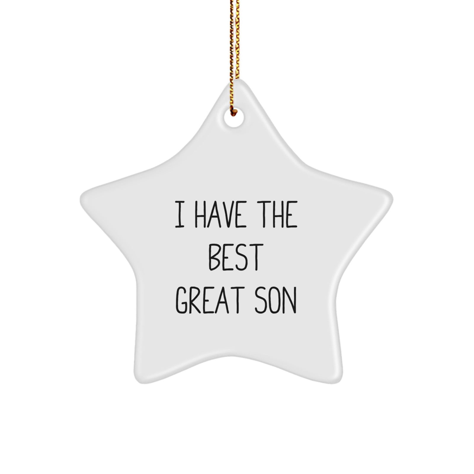 Funny Son Star Ornament Gifts from Men for Best Son on Christmas - Image 1