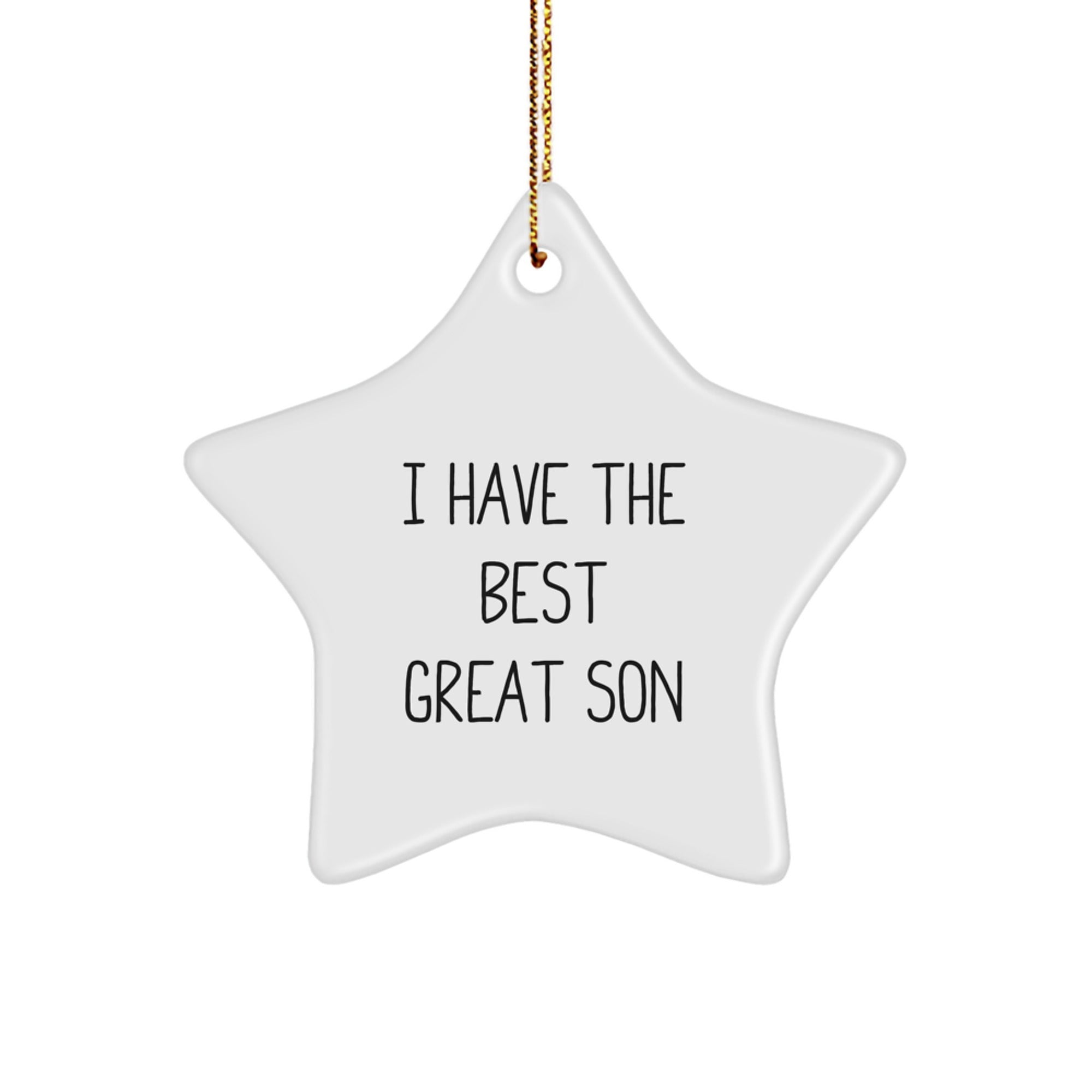 Funny Son Star Ornament Gifts from Men for Best Son on Christmas - Image 1