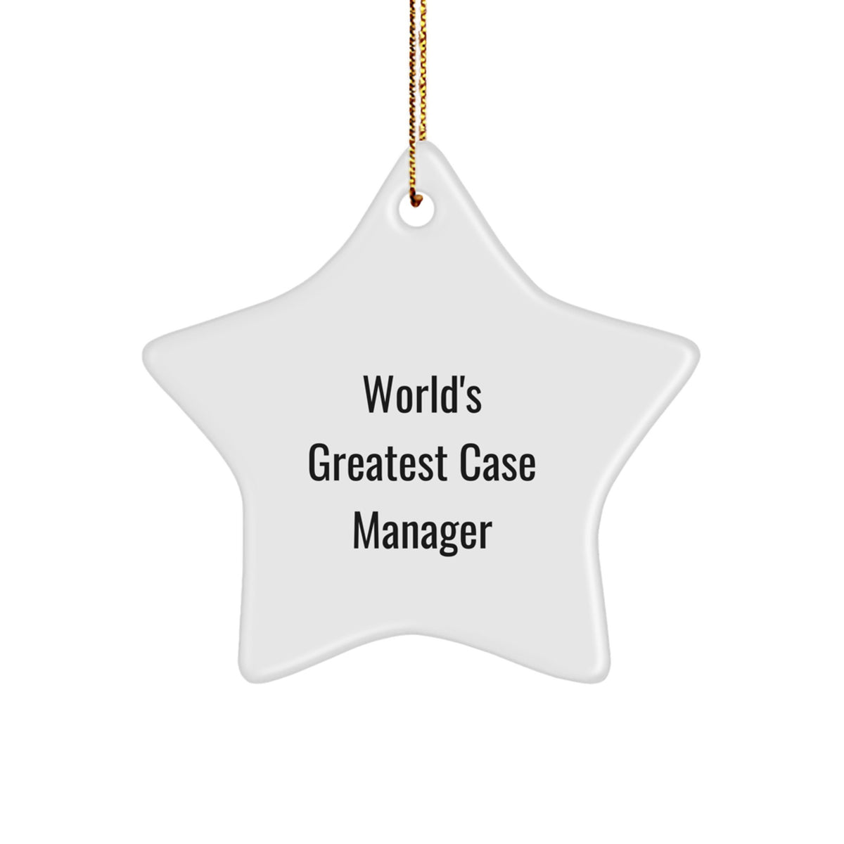 Funny Case Manager Gifts from Friends Gifts for Case Manager World's Greatest Star Ornament - Image 1
