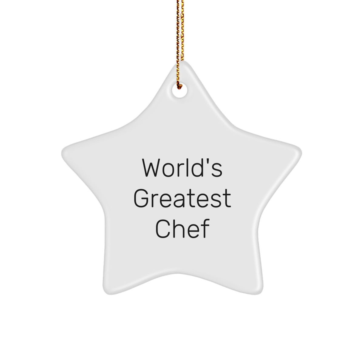 Christmas Gift for Her Chef Star Ornament Present - Image 1