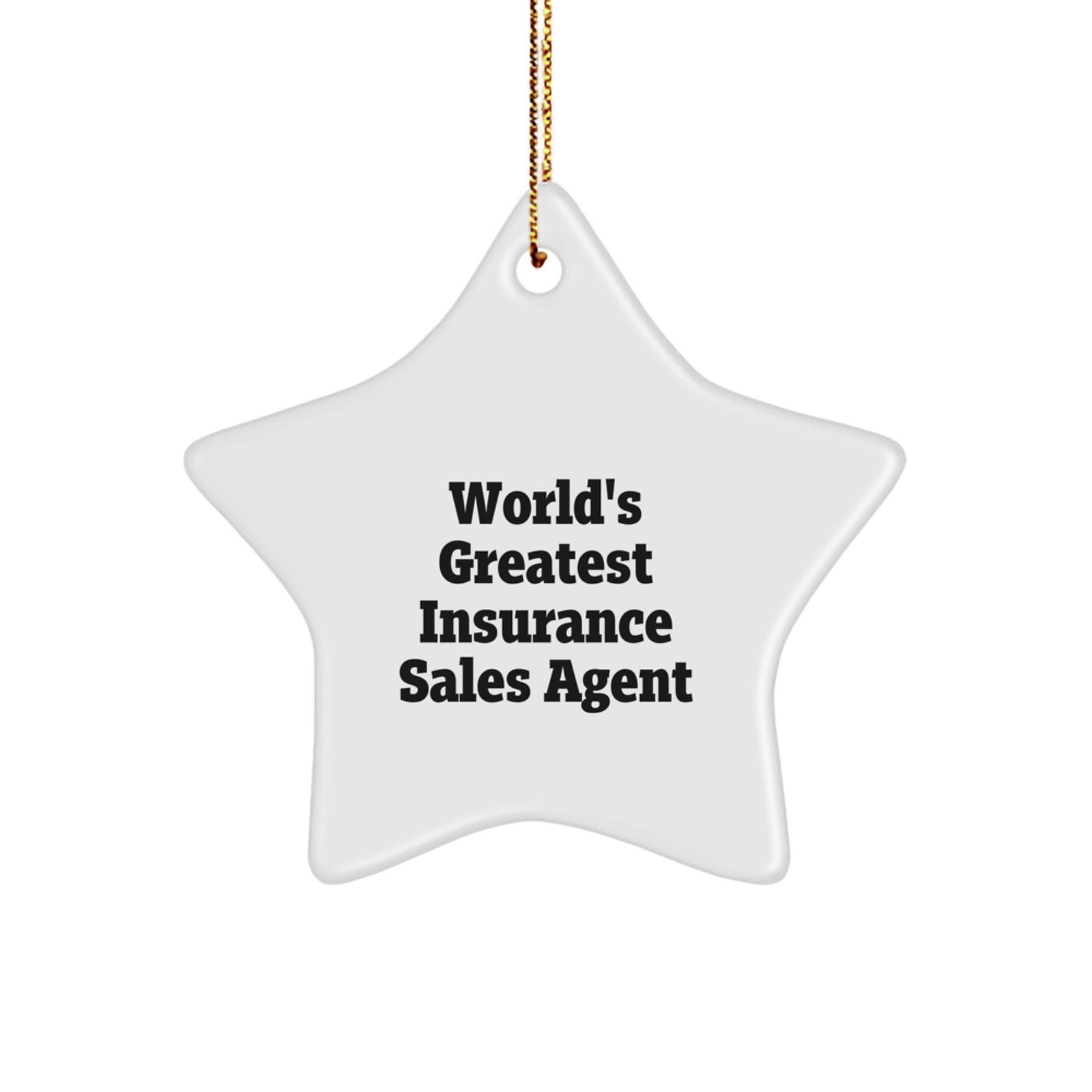 Funny World's Greatest Insurance Sales Agent Gifts for Insurance Sales Agent, Star Ornament Christmas Unique for Men Women Coworkers Family Friends from Gifts for Insurance Sales Agent - Image 1