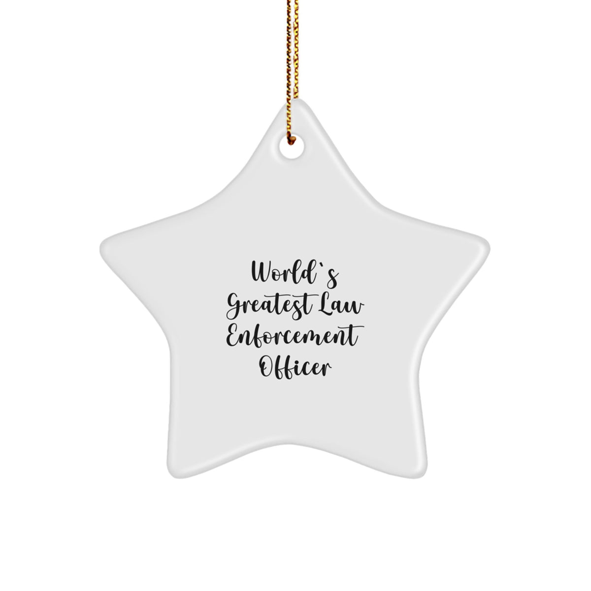 Law Enforcement Officer Star Ornament Idea for Coworkers Christmas Gift - Image 1