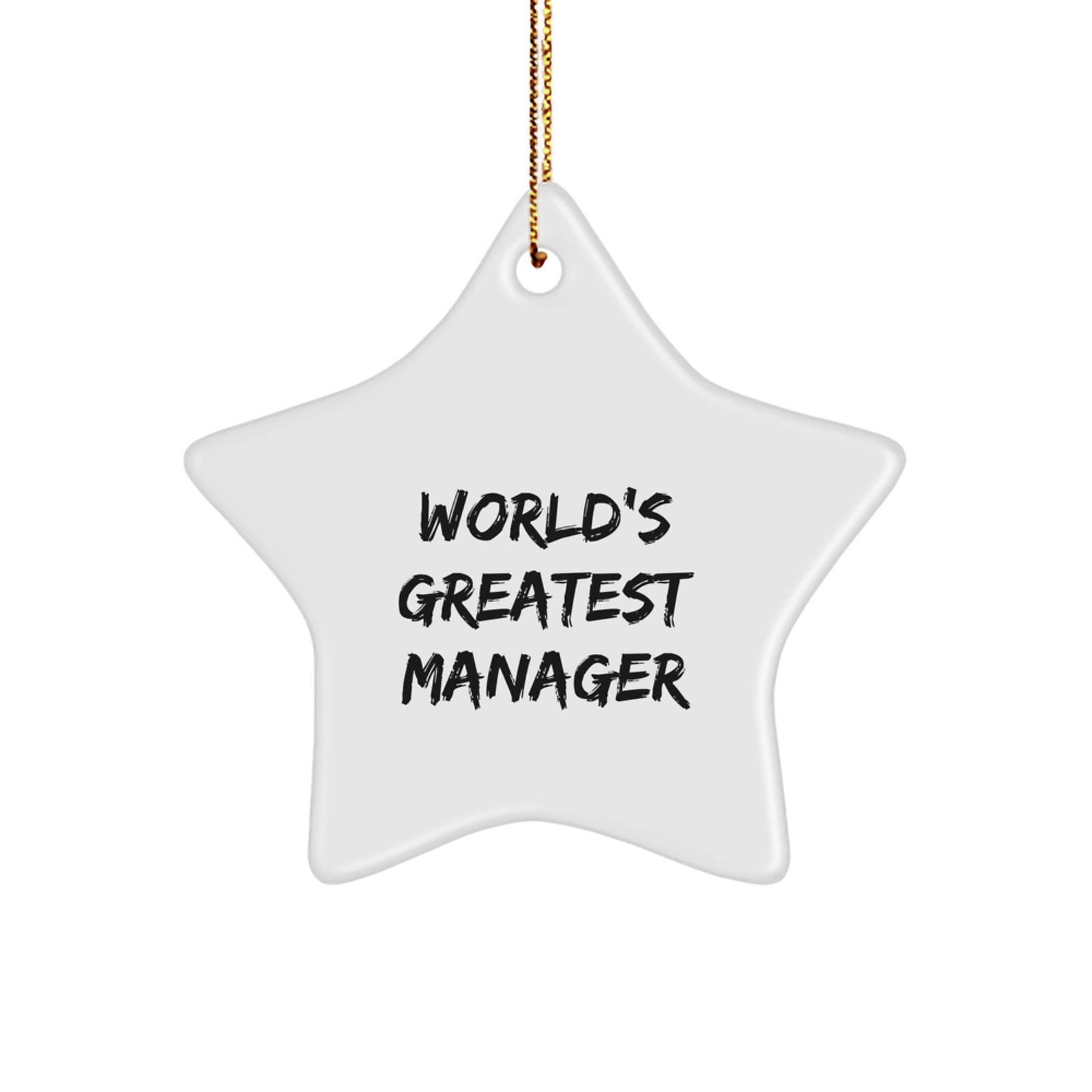 Manager Star Ornament Funny Quote Gifts from Friends to World's Greatest Manager Manager Star Ornament for Men - Image 1