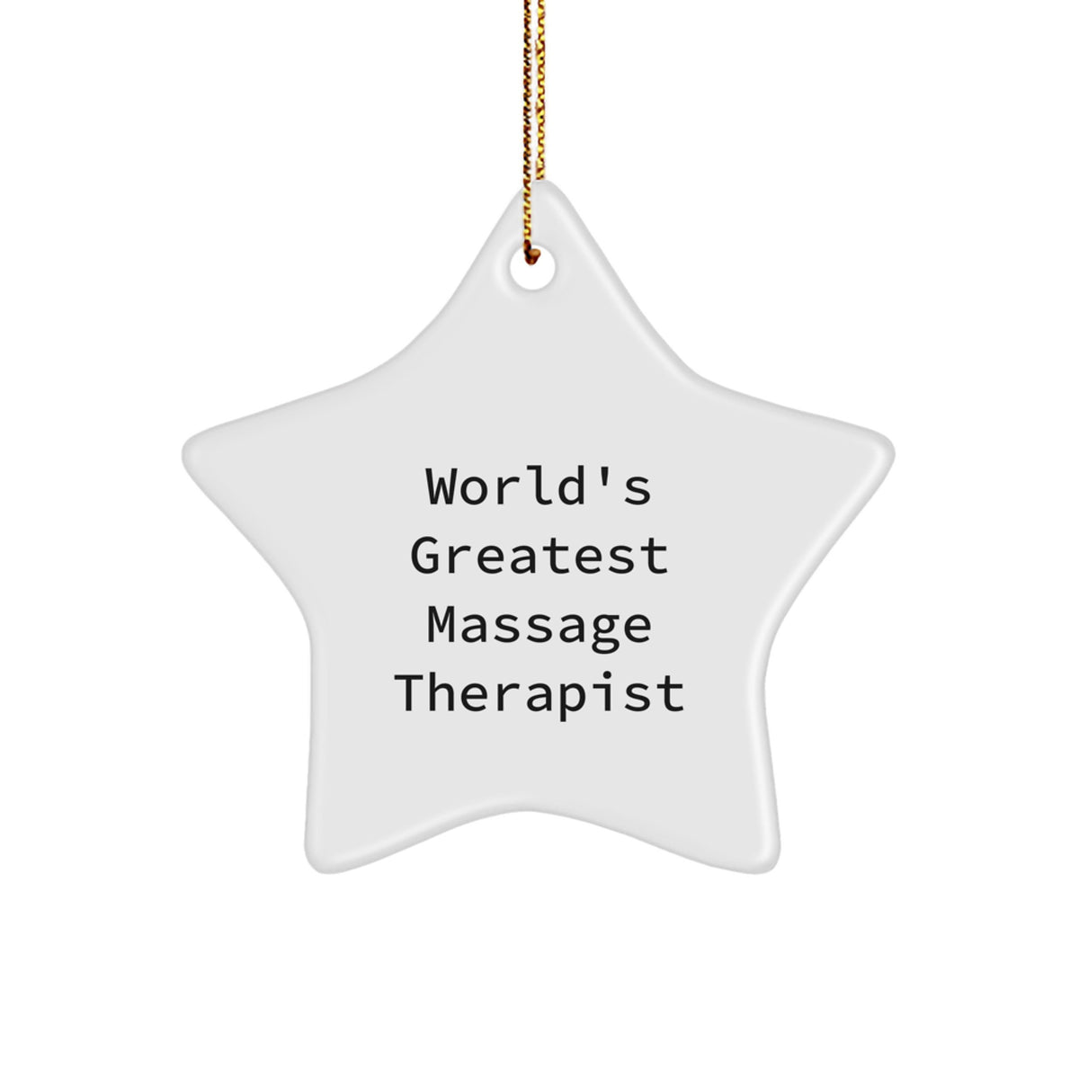 Christmas Gift World's Greatest Massage Therapist Christmas Ornament - Image 1