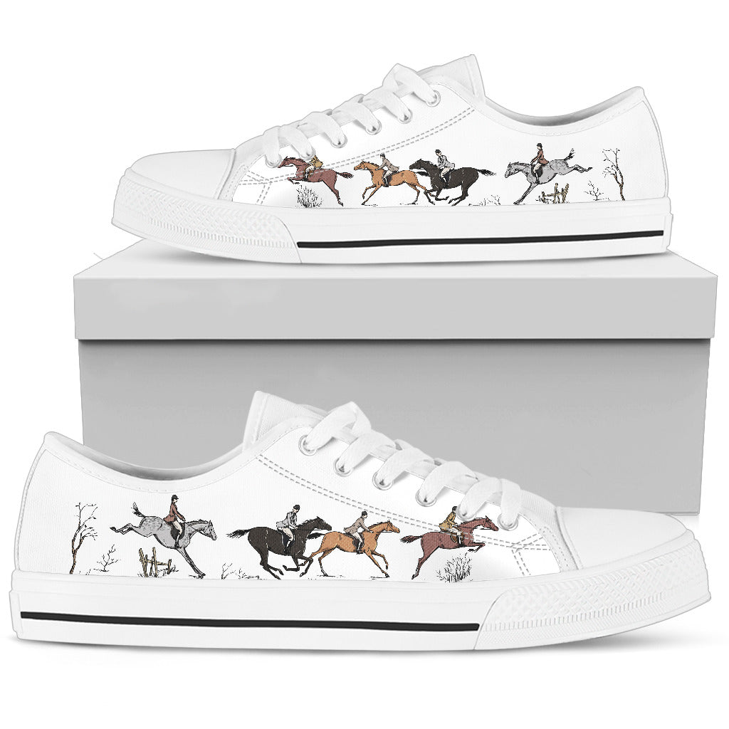 Horse Lovers White Low-Top