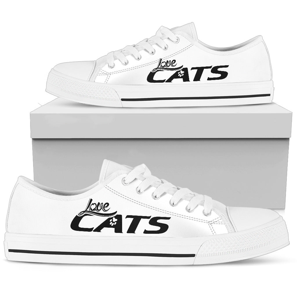 Cat Love - White Low-Top