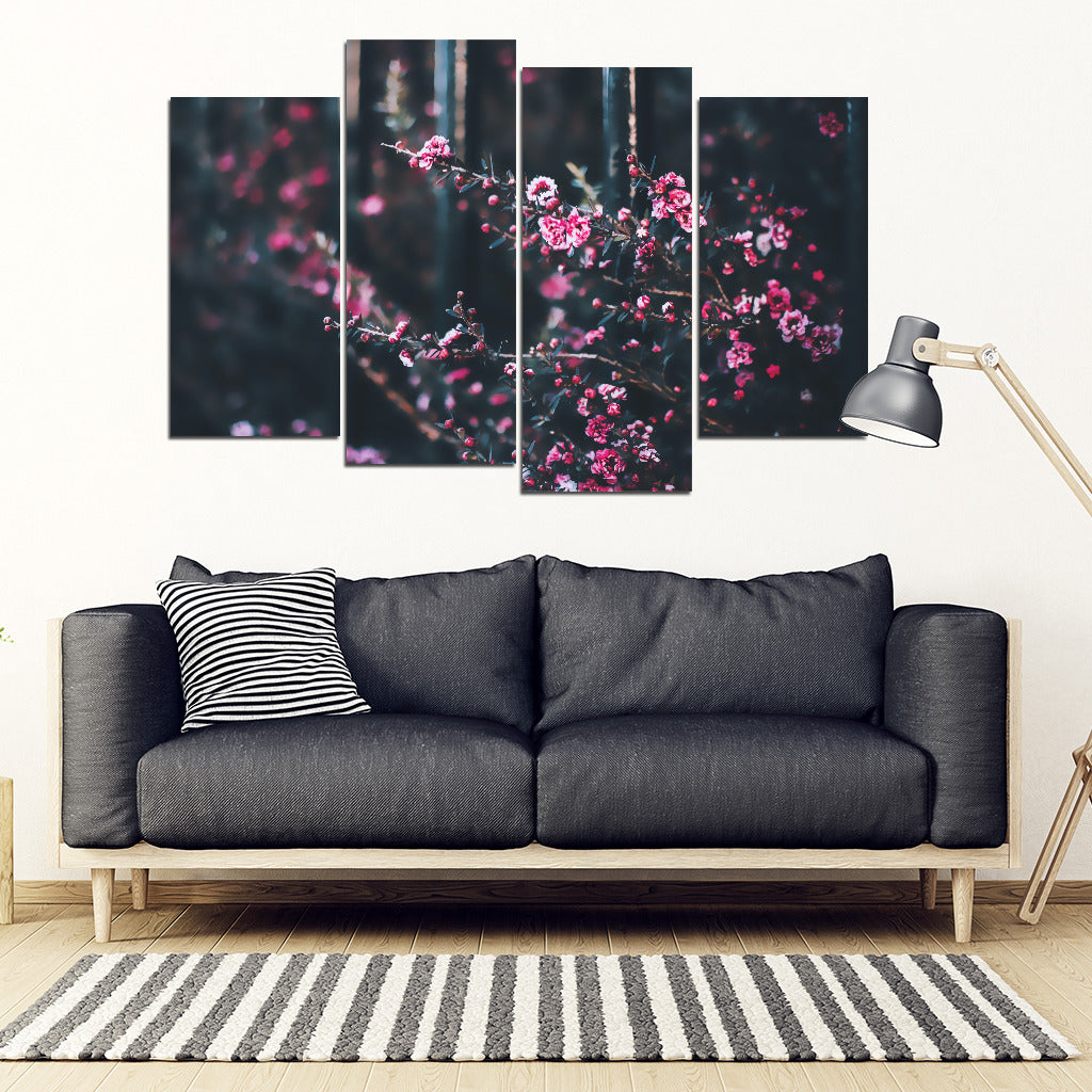 Flowers and Forestry4 Piece Framed Canvas