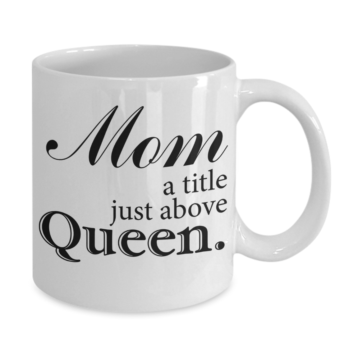Mom title above Queen - Family Quotes Coffee Mug