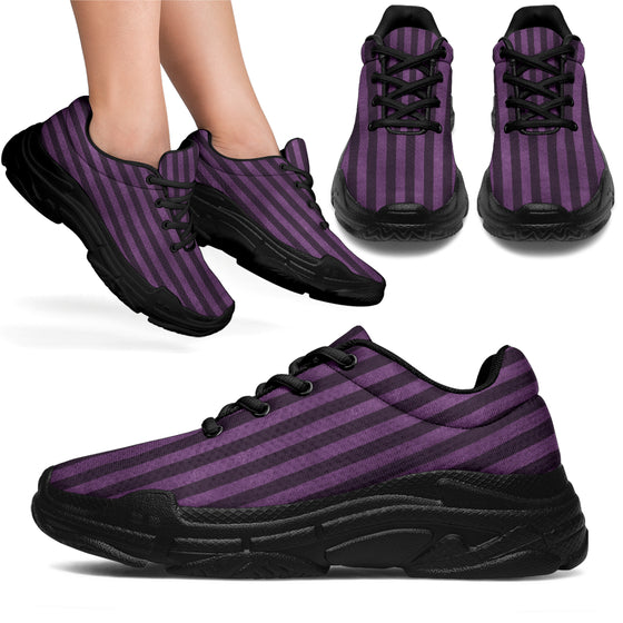 Purple Stripe Chunky Sneakers