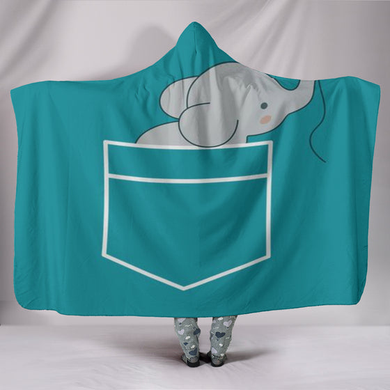 Elephant In Pocket Snuglee Hooded Blanket