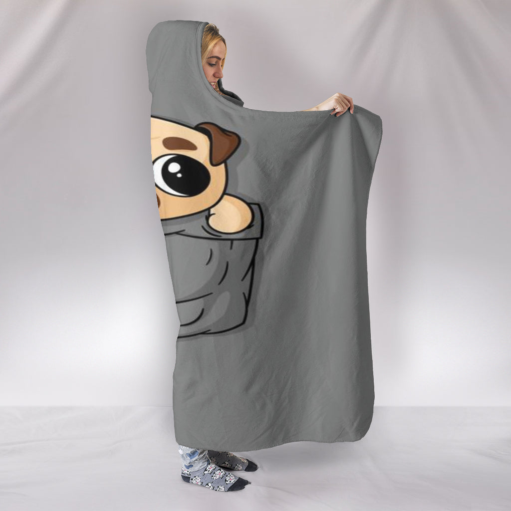 Pug In Pocket Snuglee Hooded Blanket